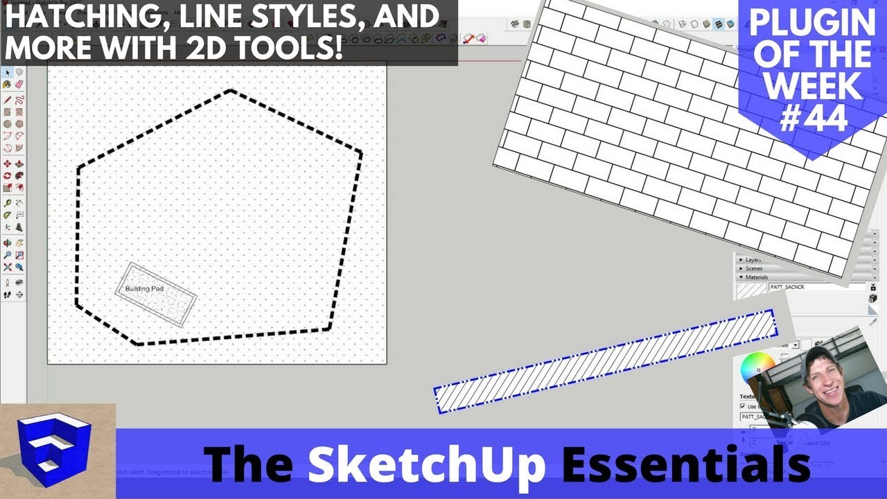 sketchup dashed line style