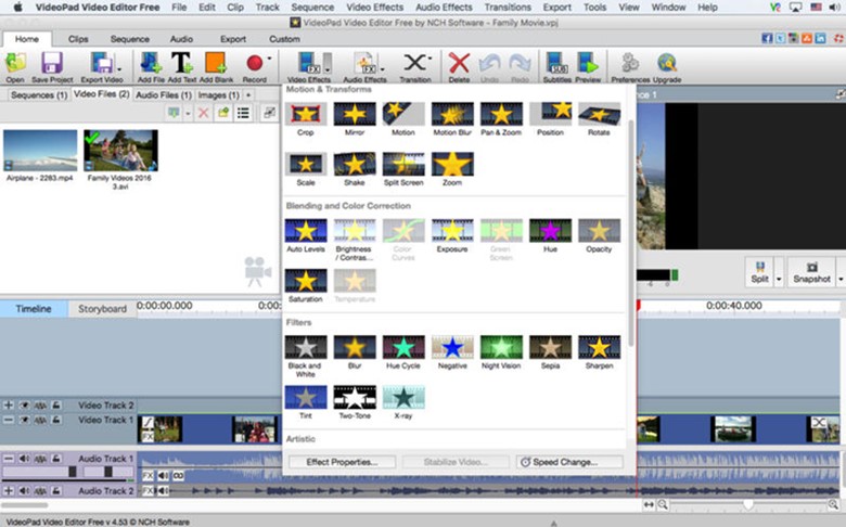free download videopad video editing software